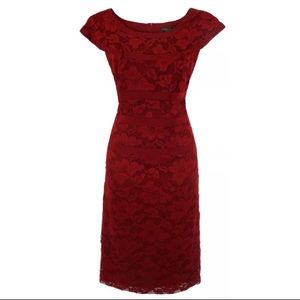 Dress Barn Dresses 16 Xl 1xlittle Red Lace Dress Sheath Plus